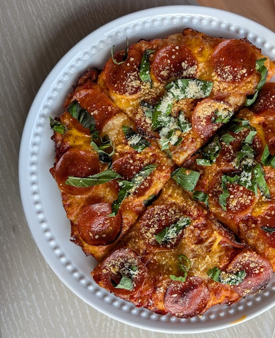 Cafeteria-style Pan Pizza